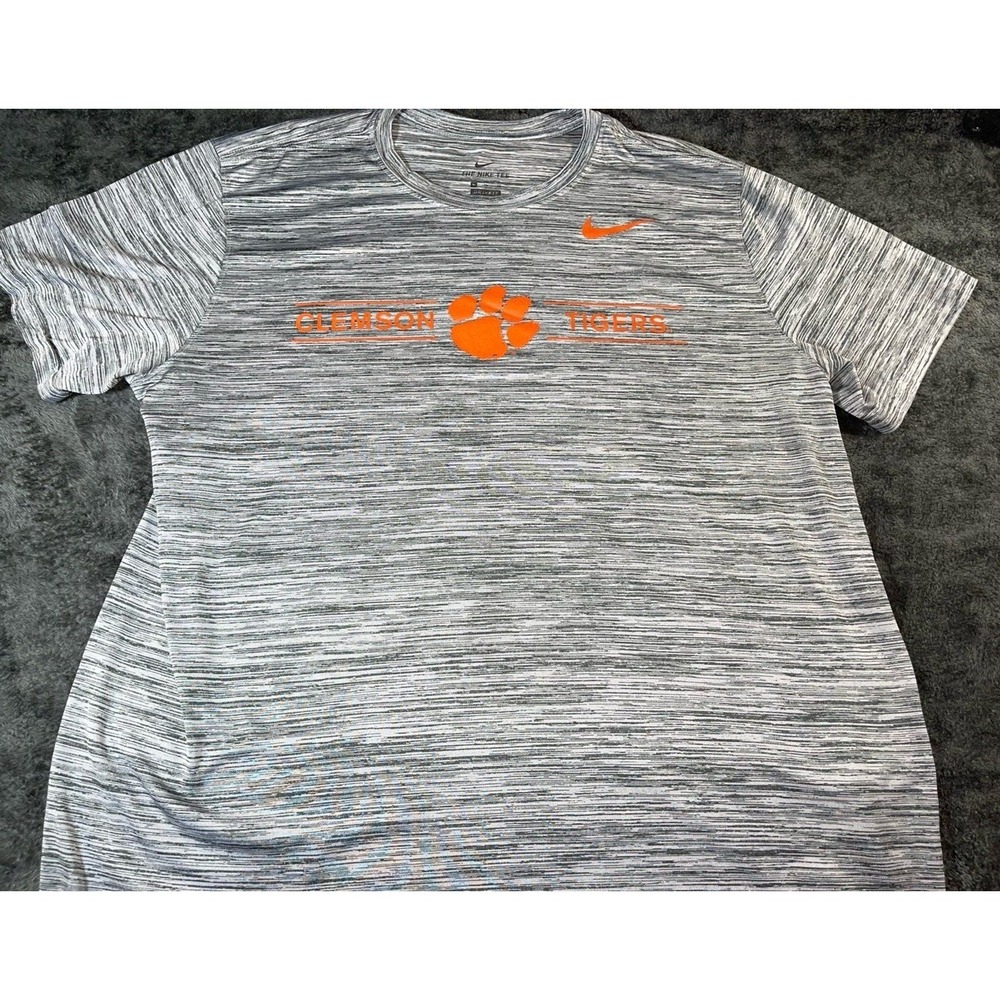 Nike Clemson Tigers‎ Grey Velocity GFX Legend SHort Sleeve T-Shirt Men's XL